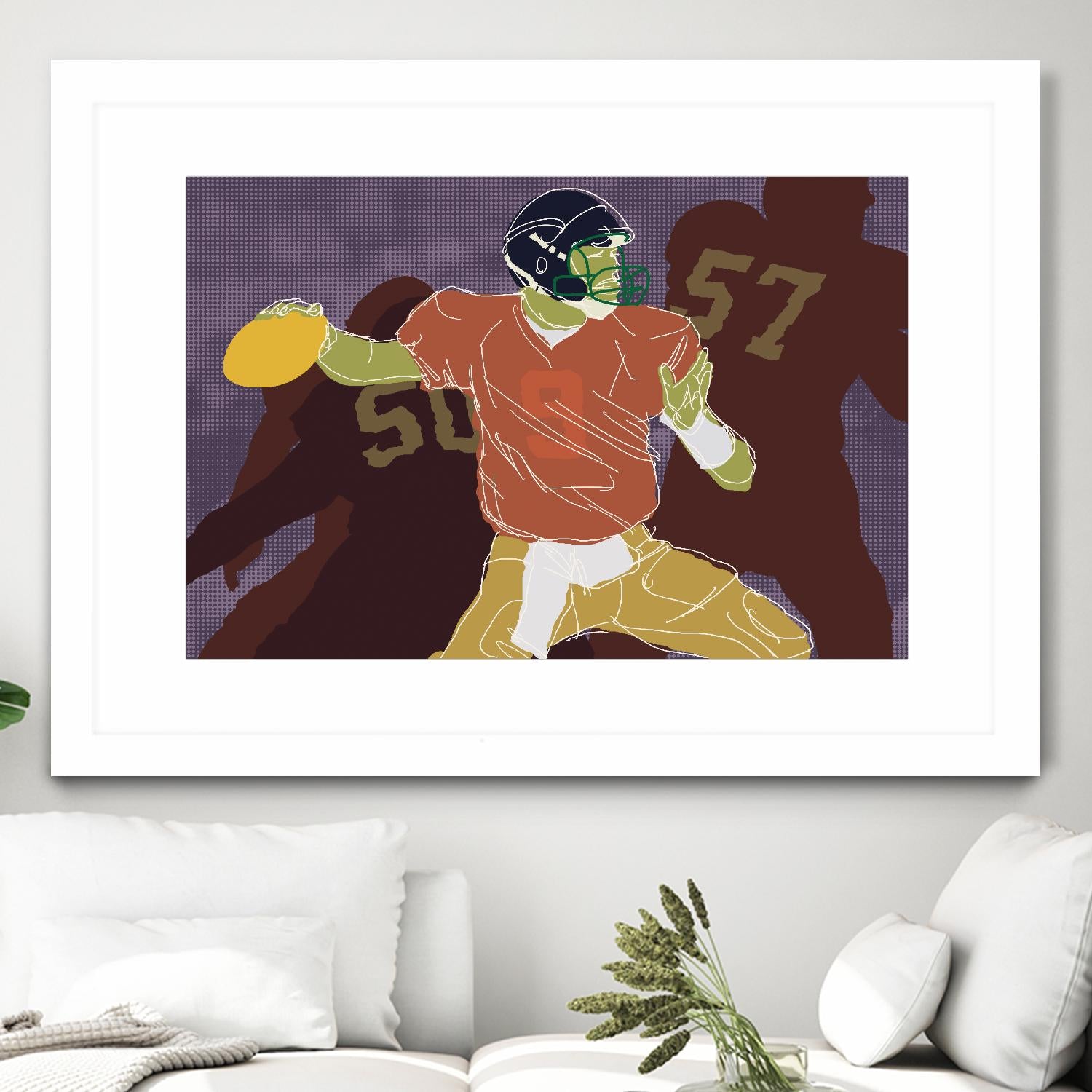 QB Ready by Robert Williamson on GIANT ART - yellow leisure