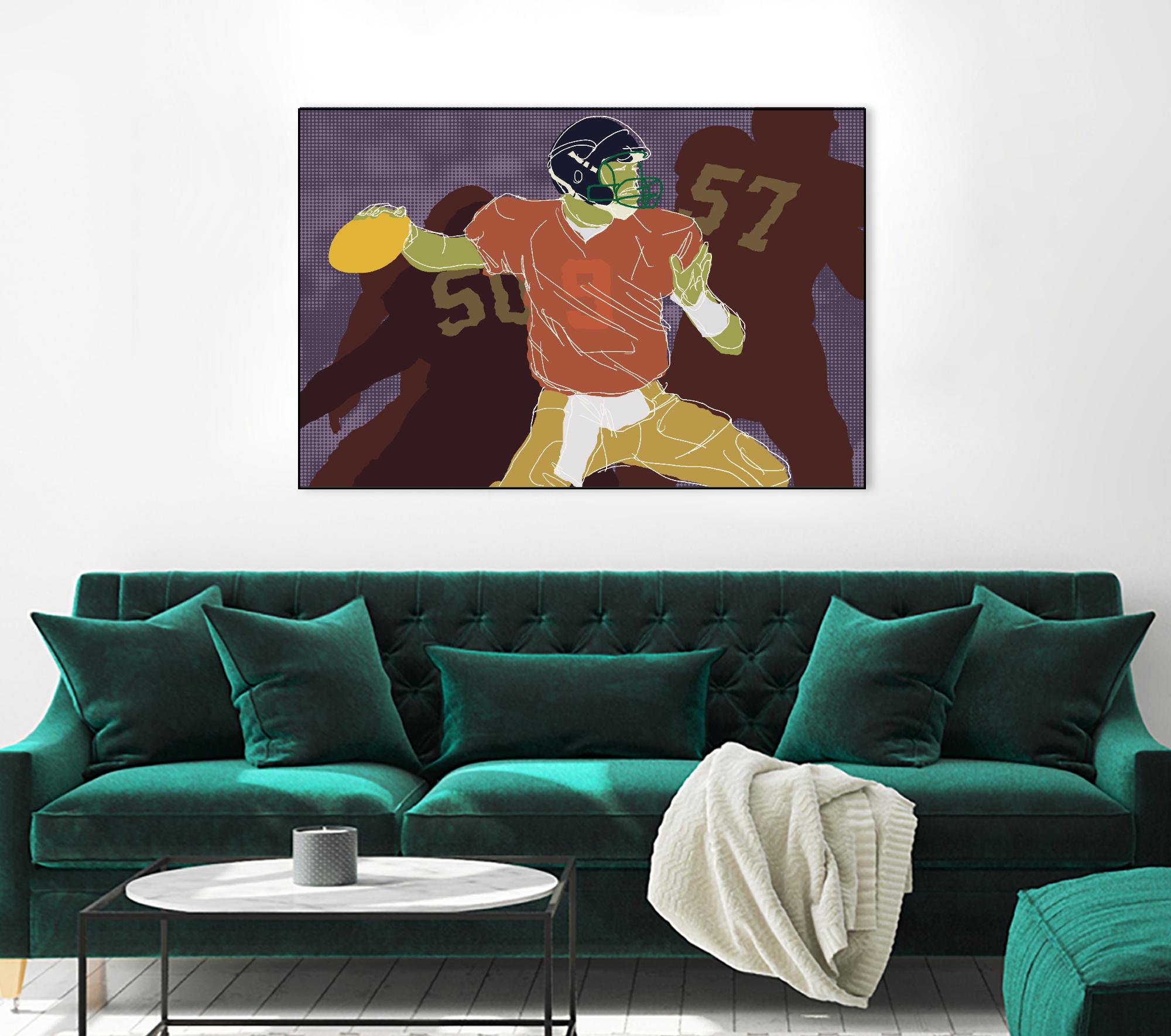 QB Ready by Robert Williamson on GIANT ART - yellow leisure