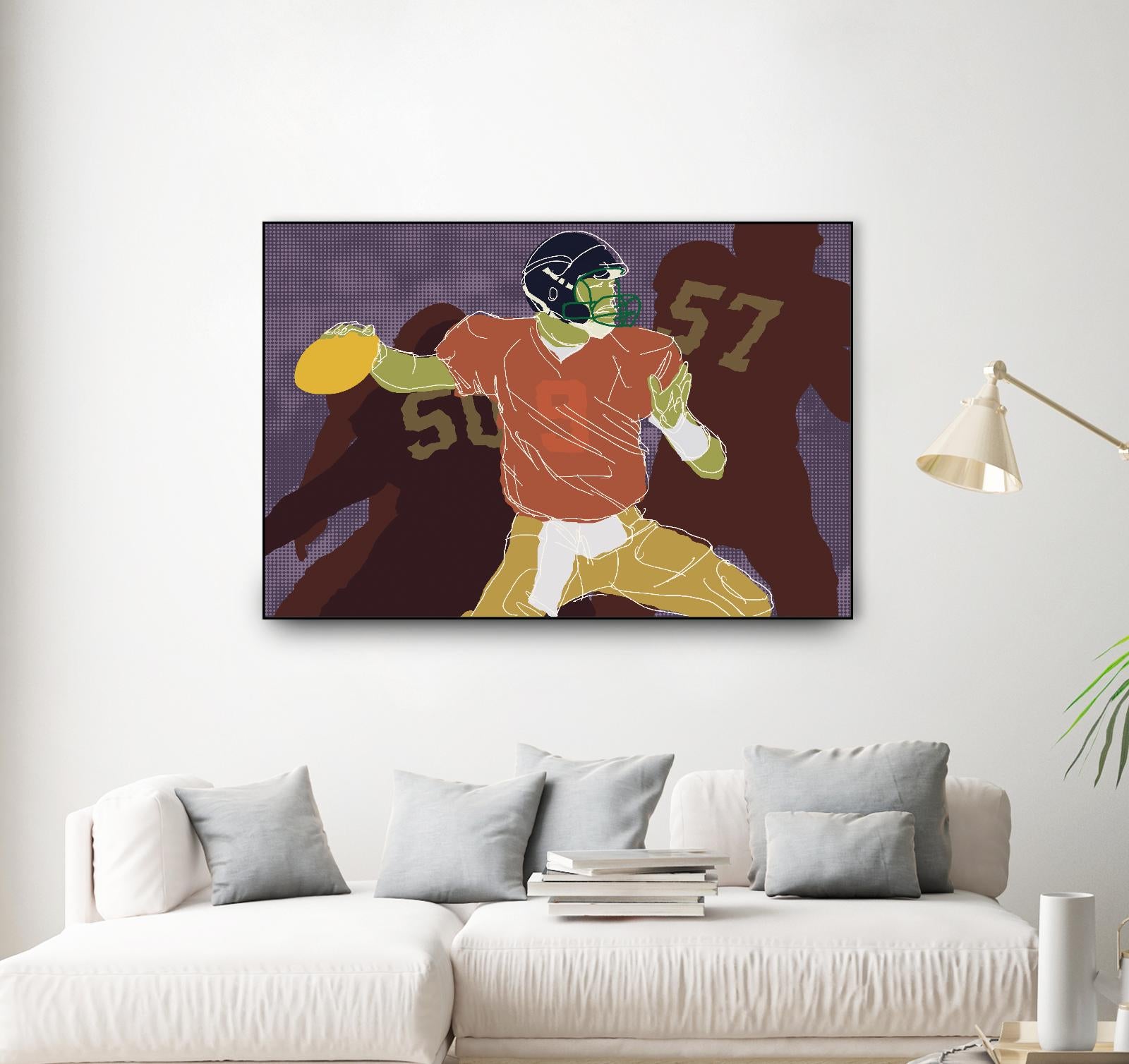 QB Ready by Robert Williamson on GIANT ART - yellow leisure