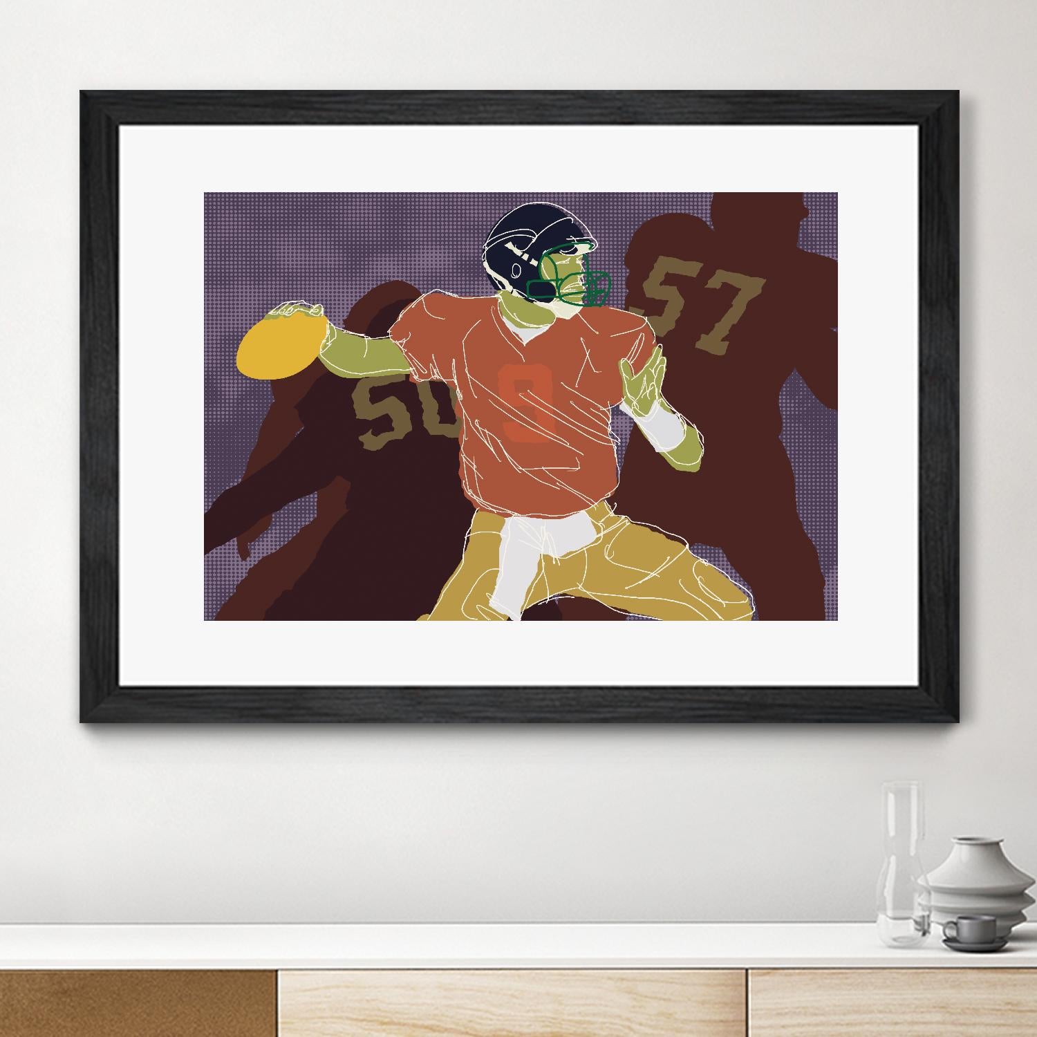 QB Ready by Robert Williamson on GIANT ART - yellow leisure