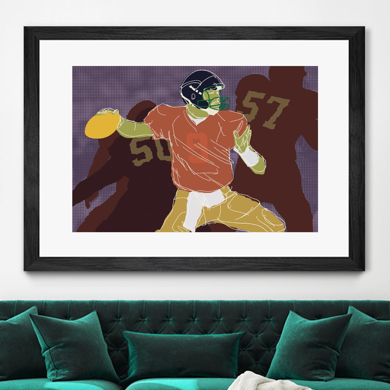 QB Ready by Robert Williamson on GIANT ART - yellow leisure