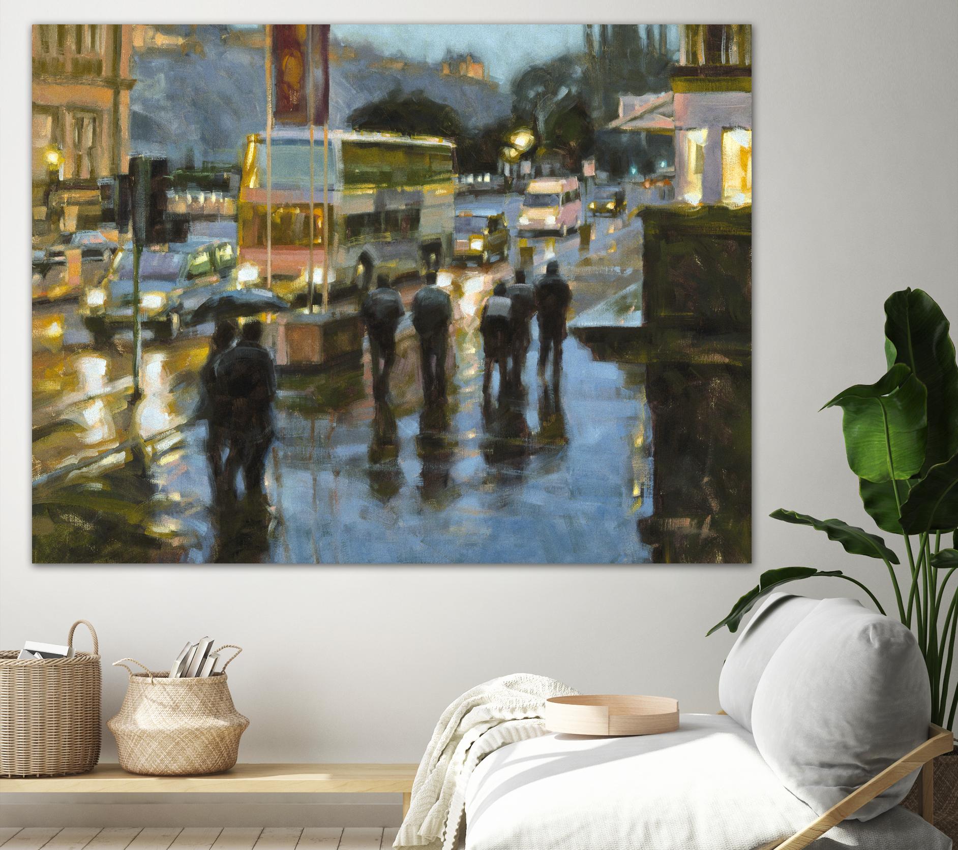 Edinburgh at Dusk by Desmond O'Hagan on GIANT ART - black everyday life