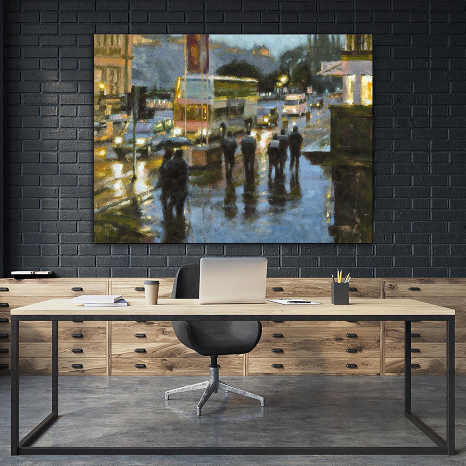 Edinburgh at Dusk by Desmond O'Hagan on GIANT ART - black everyday life