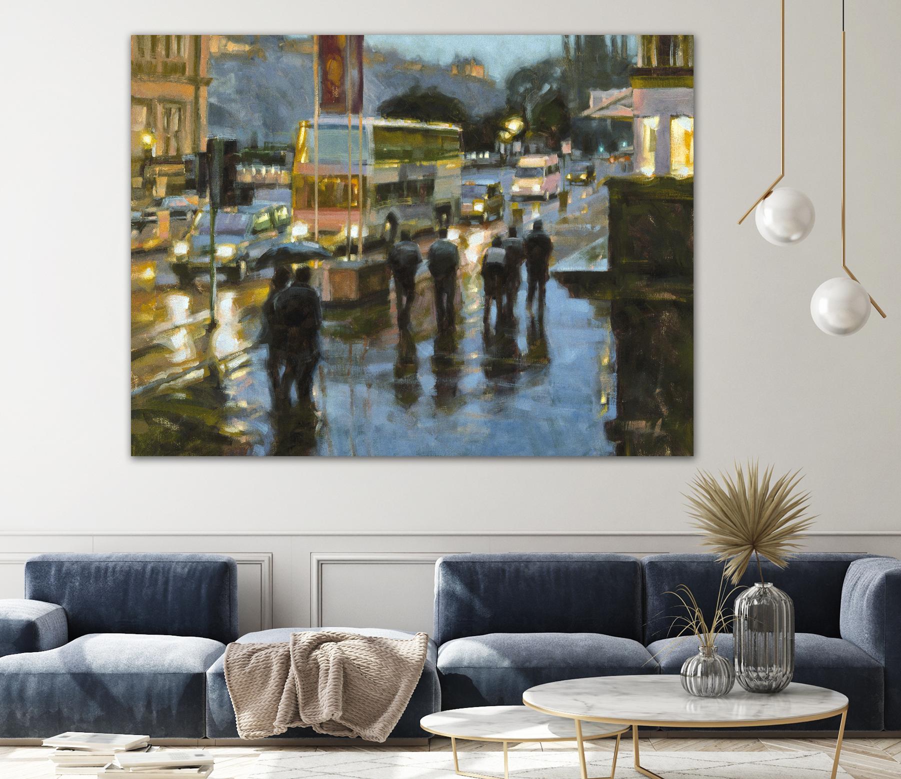 Edinburgh at Dusk by Desmond O'Hagan on GIANT ART - black everyday life