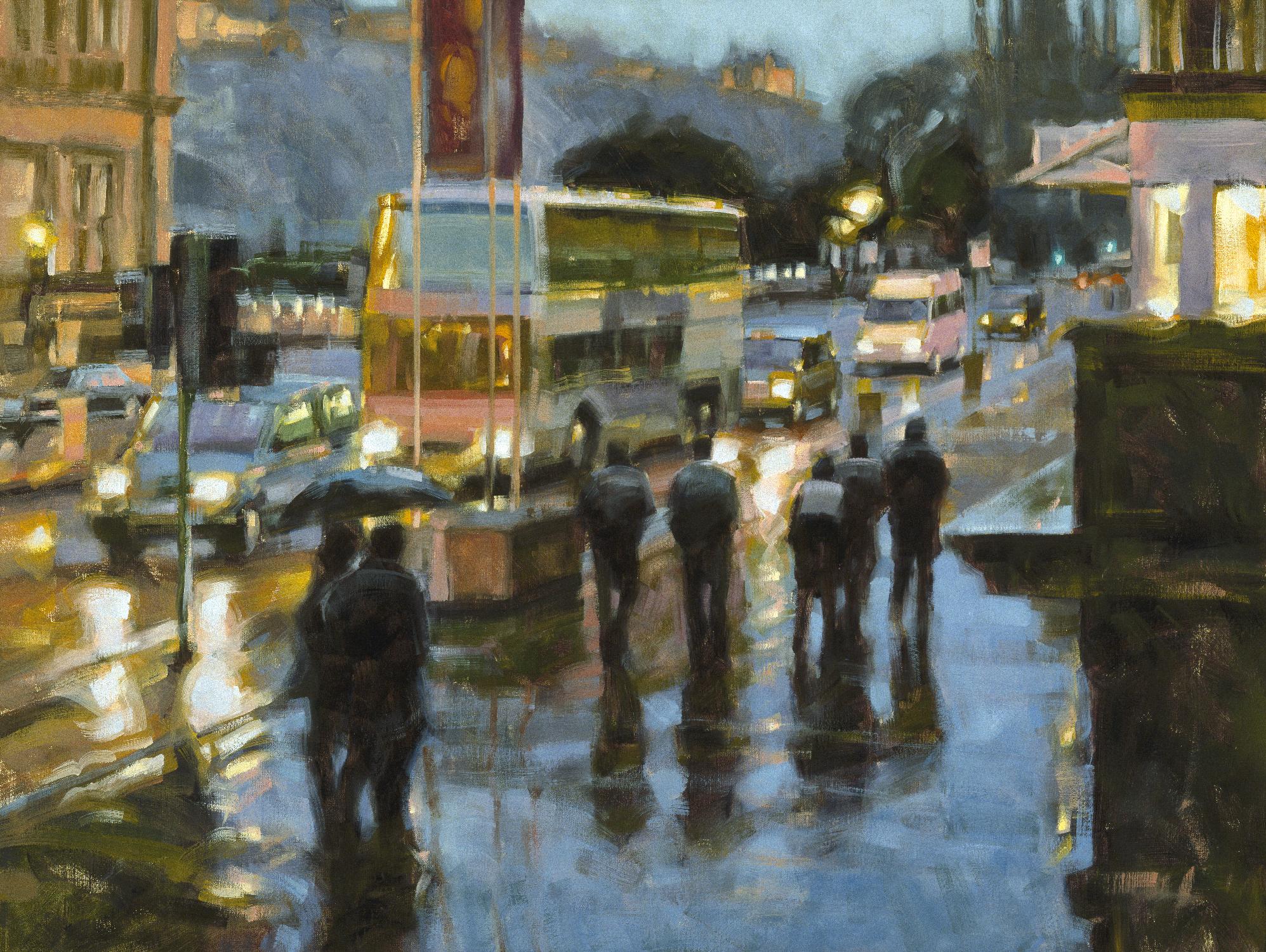 Edinburgh at Dusk by Desmond O'Hagan on GIANT ART - black everyday life