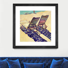 Seating for Two by Darrell Hill on GIANT ART - purple sea scene