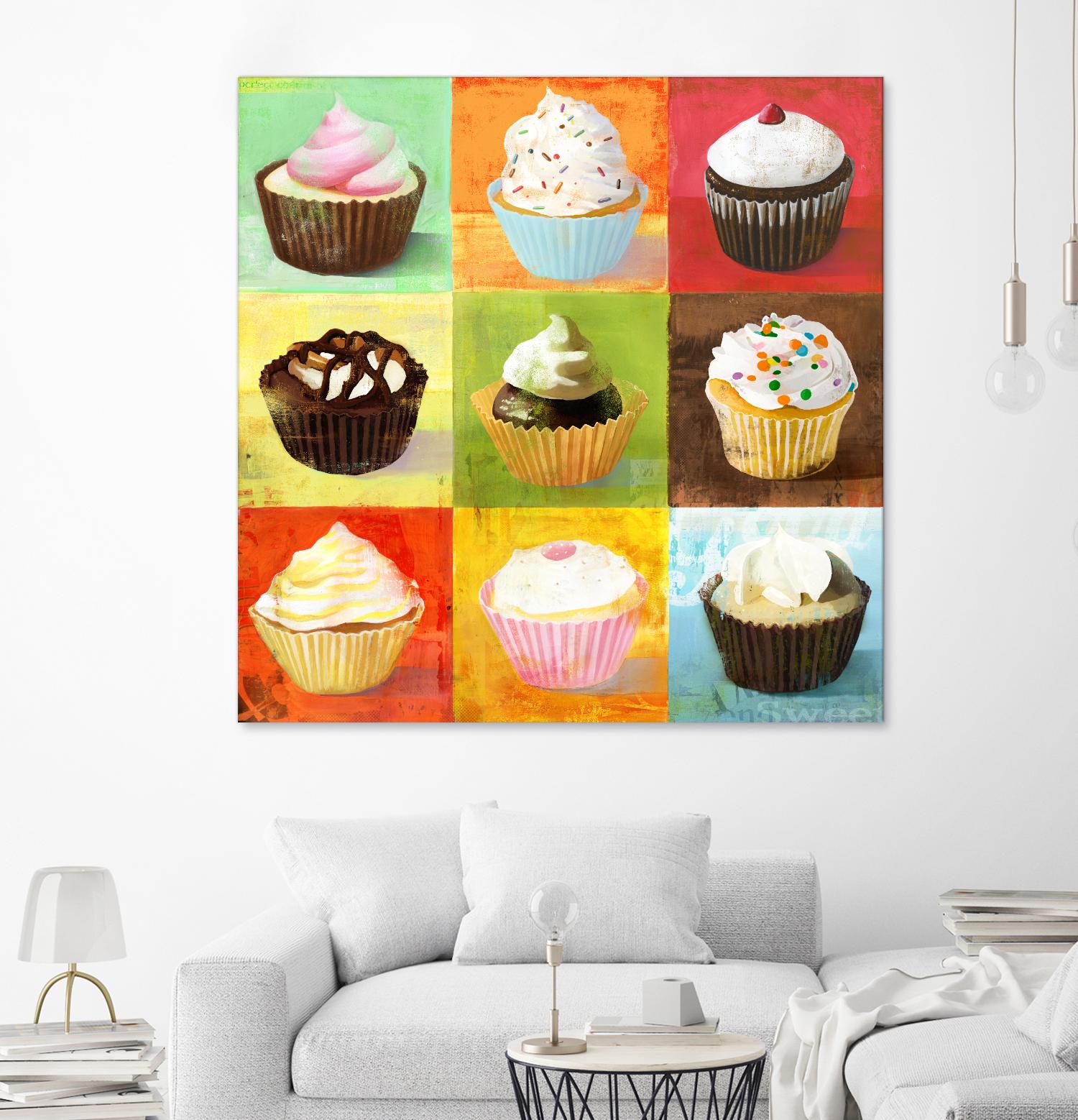 Enjoy Cupcakes by Cory Steffen on GIANT ART - yellow fruit-food-drink