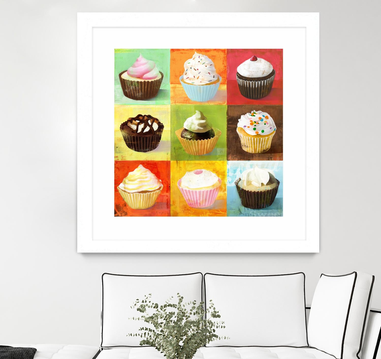 Enjoy Cupcakes by Cory Steffen on GIANT ART - yellow fruit-food-drink