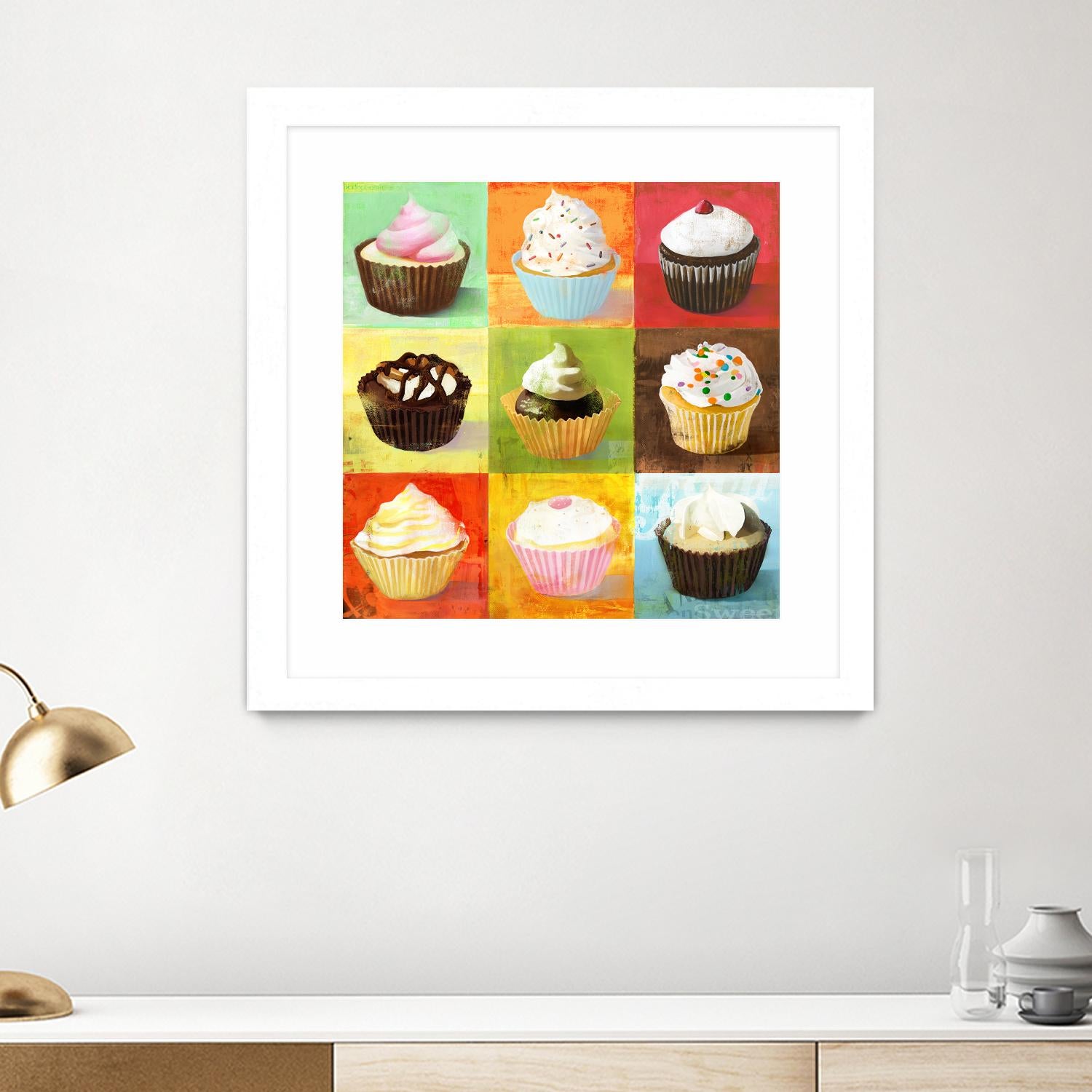 Enjoy Cupcakes by Cory Steffen on GIANT ART - yellow fruit-food-drink
