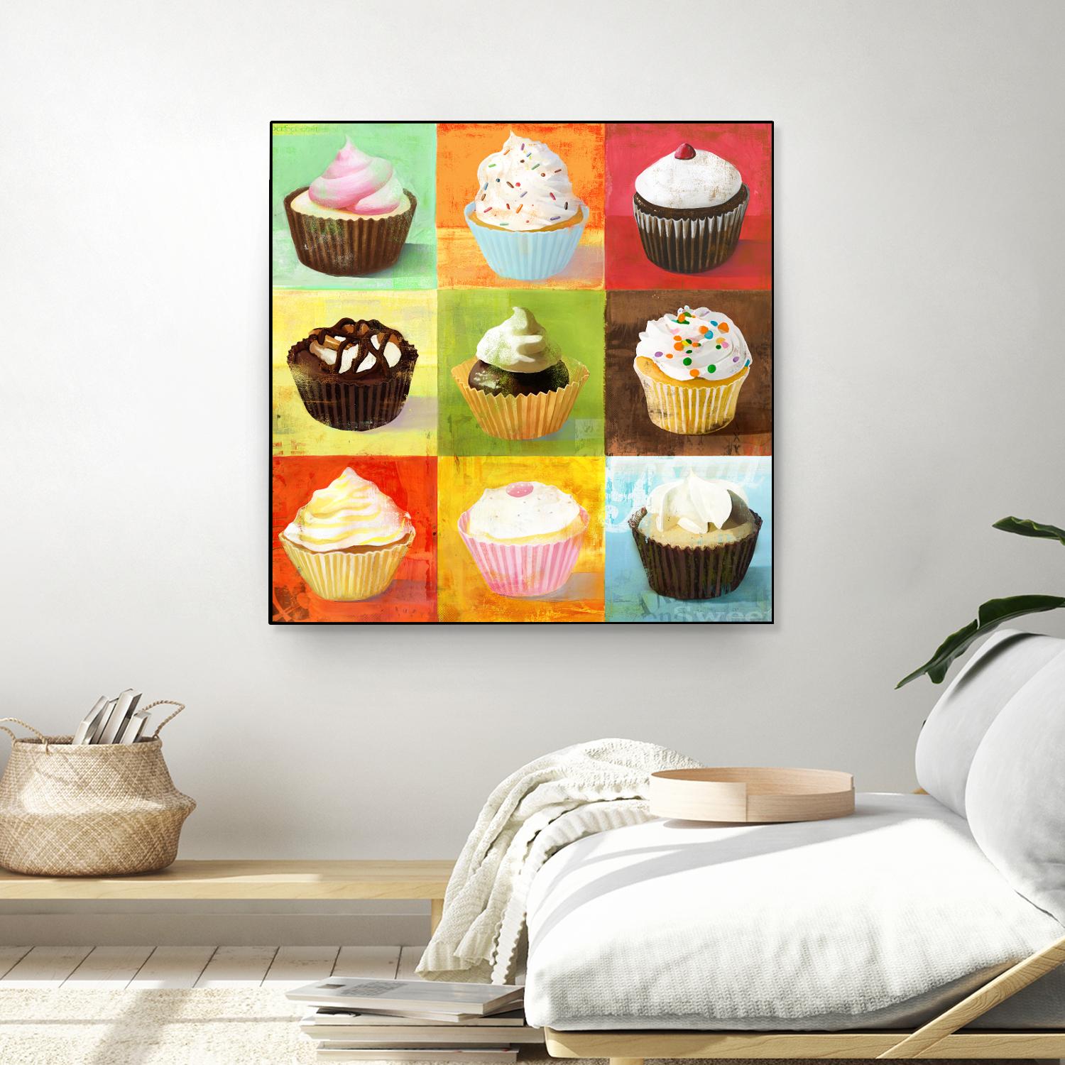 Enjoy Cupcakes by Cory Steffen on GIANT ART - yellow fruit-food-drink