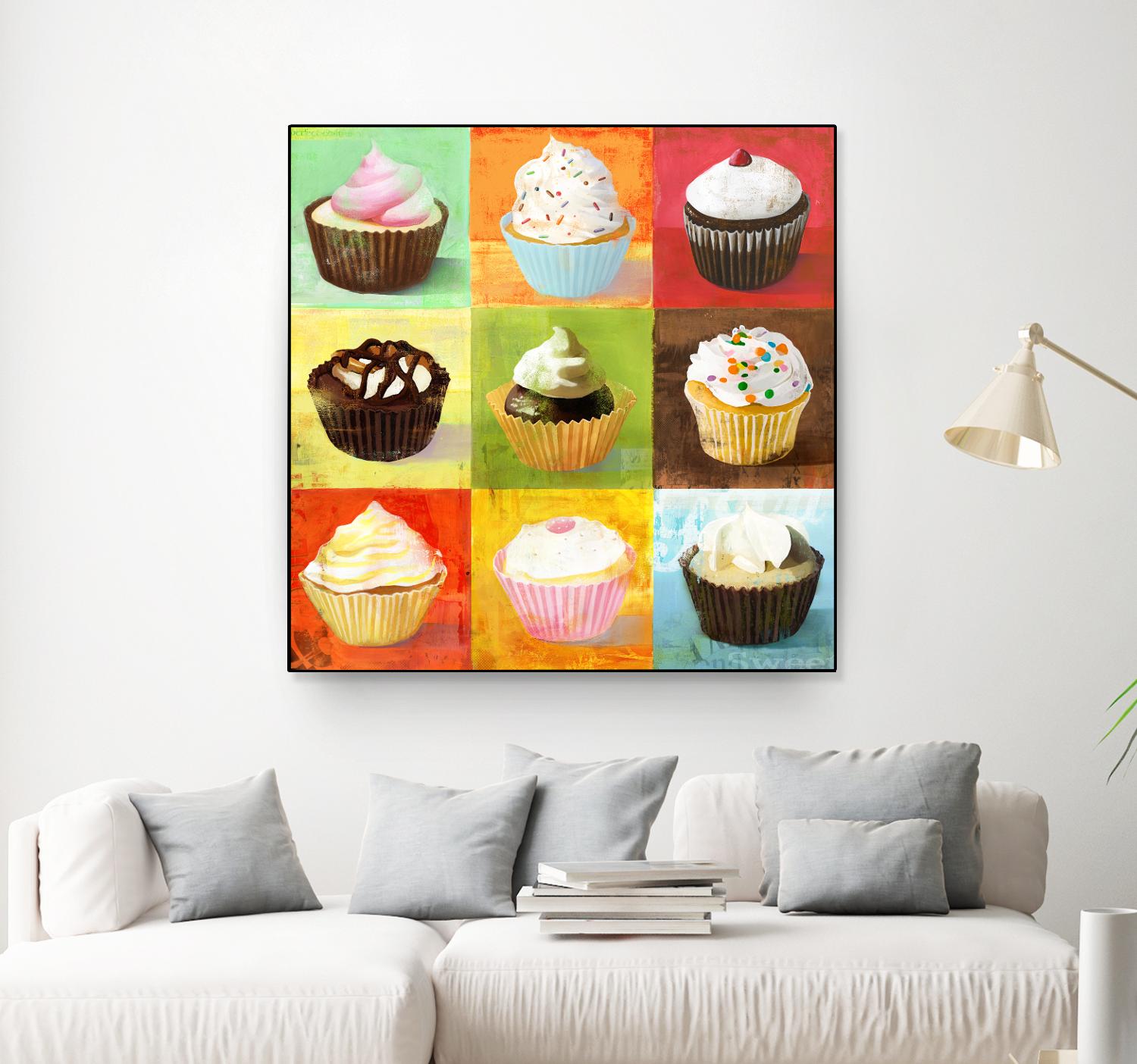 Enjoy Cupcakes by Cory Steffen on GIANT ART - yellow fruit-food-drink