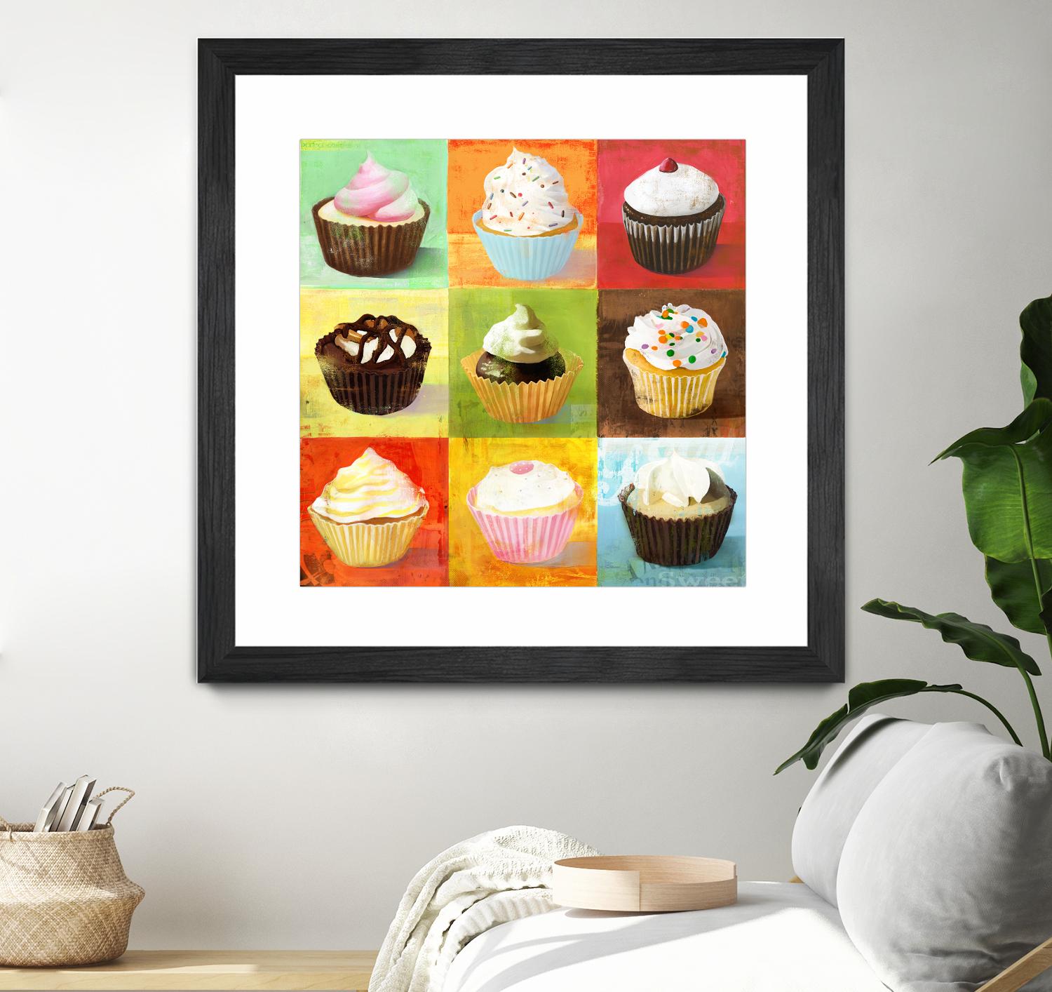 Enjoy Cupcakes by Cory Steffen on GIANT ART - yellow fruit-food-drink