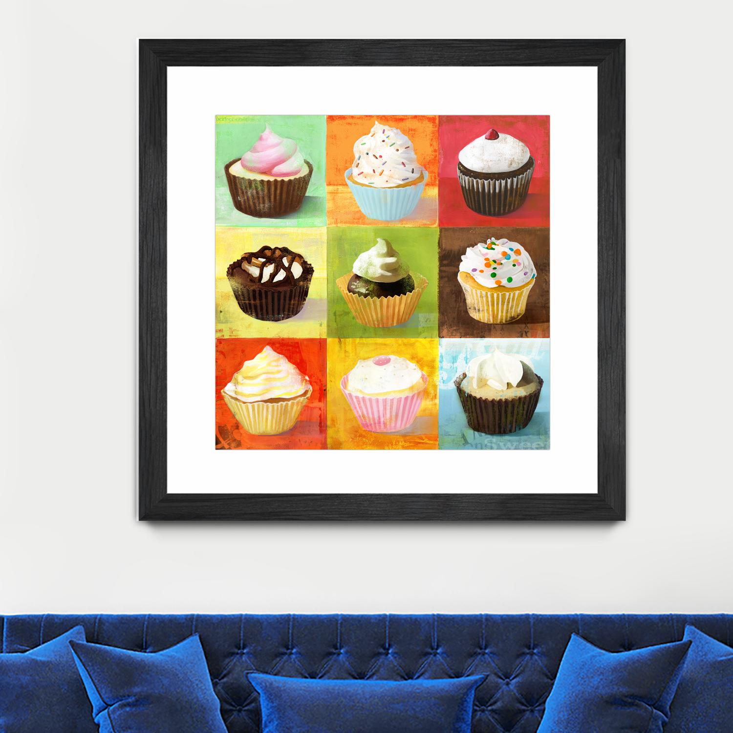 Enjoy Cupcakes by Cory Steffen on GIANT ART - yellow fruit-food-drink