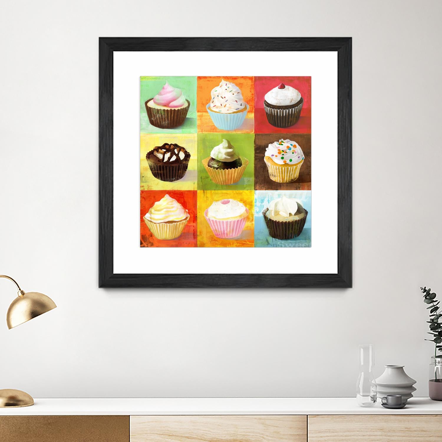 Enjoy Cupcakes by Cory Steffen on GIANT ART - yellow fruit-food-drink