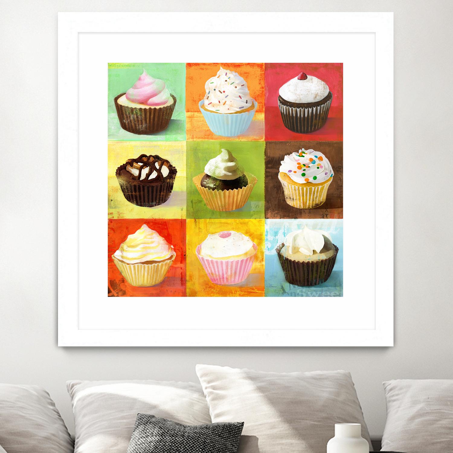 Enjoy Cupcakes by Cory Steffen on GIANT ART - yellow fruit-food-drink