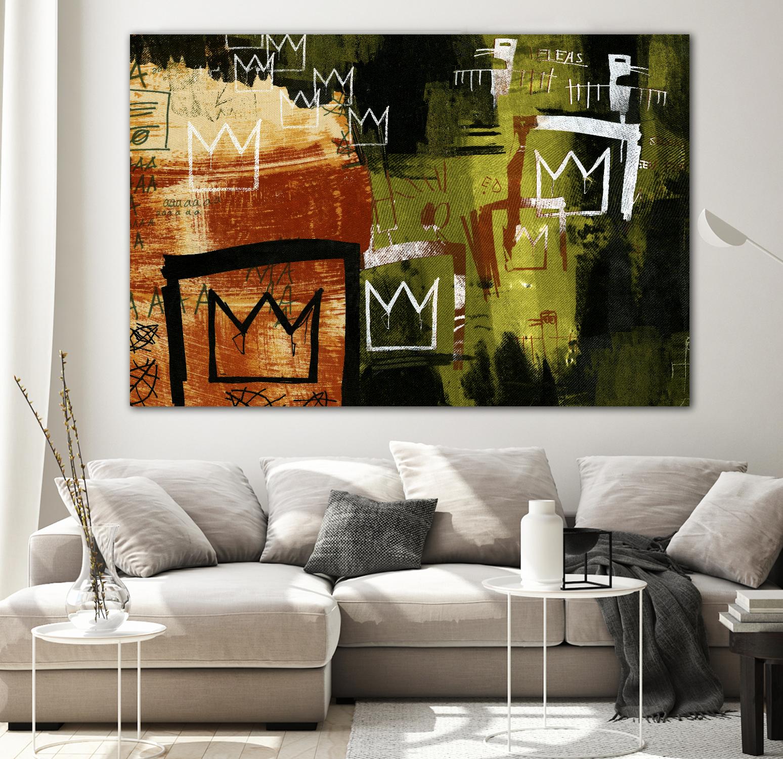 Graffiti Crowns by Tracy Hiner on GIANT ART - orange contemporary