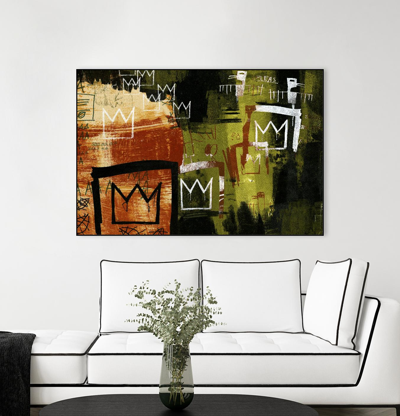 Graffiti Crowns by Tracy Hiner on GIANT ART - orange contemporary