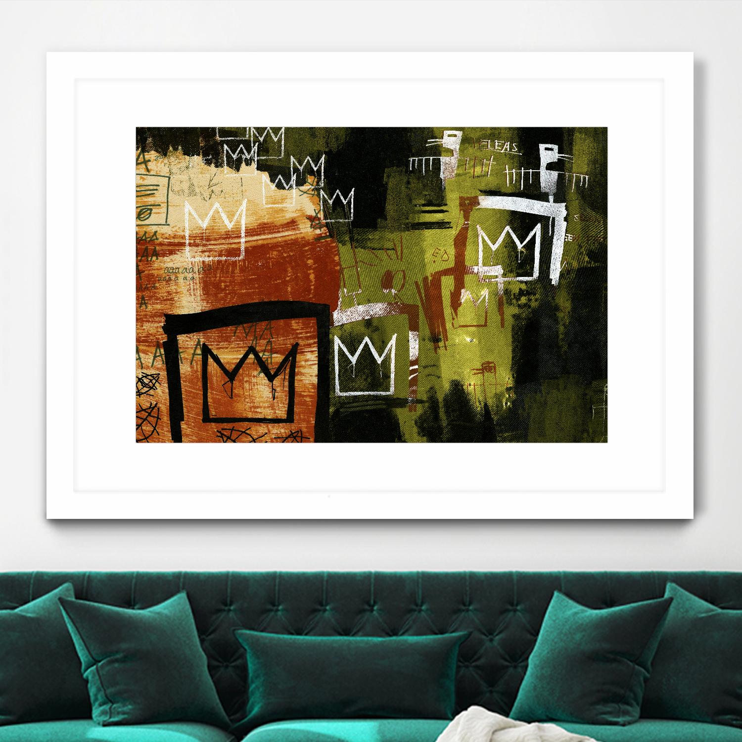 Graffiti Crowns by Tracy Hiner on GIANT ART - orange contemporary