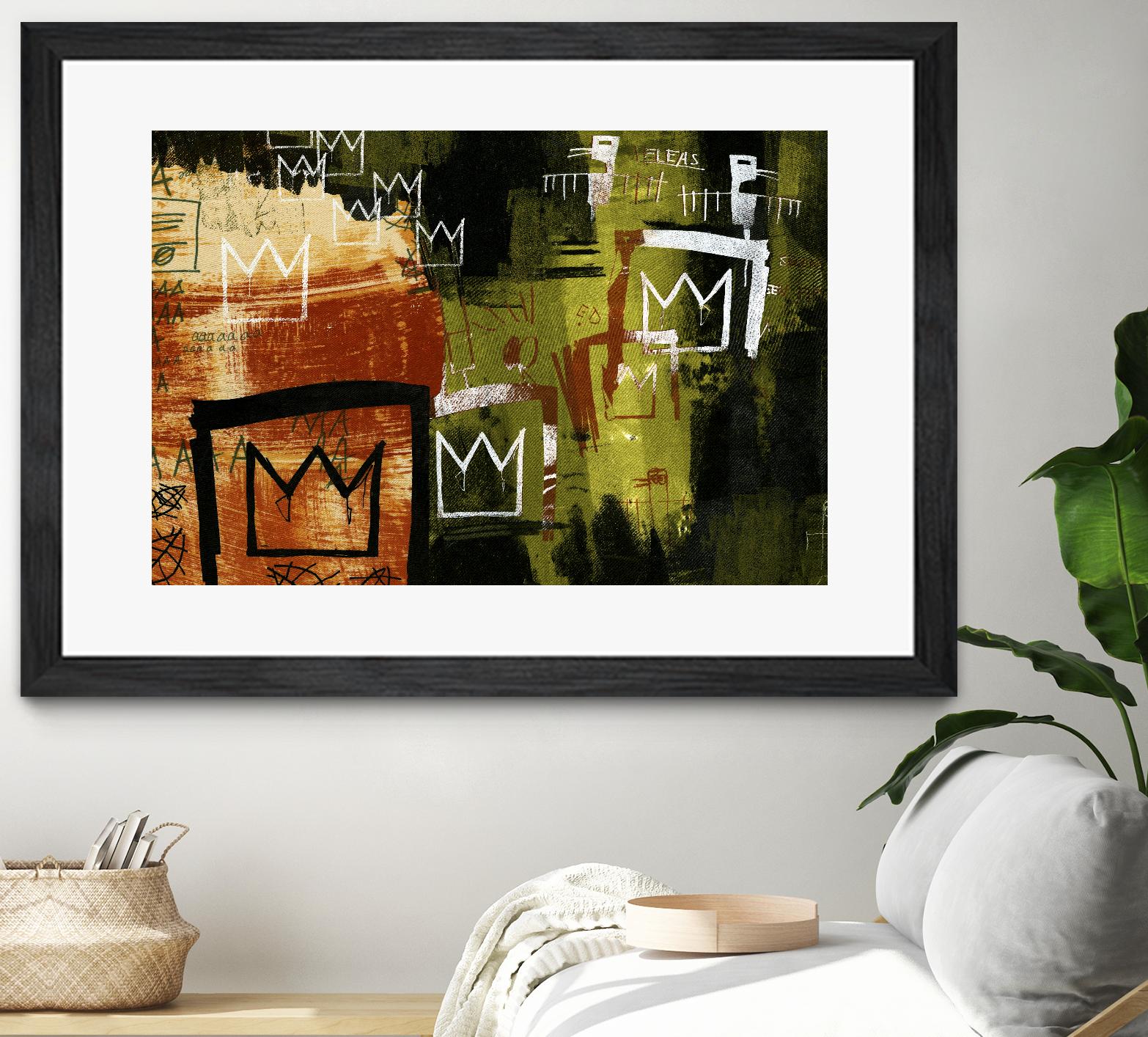 Graffiti Crowns by Tracy Hiner on GIANT ART - orange contemporary