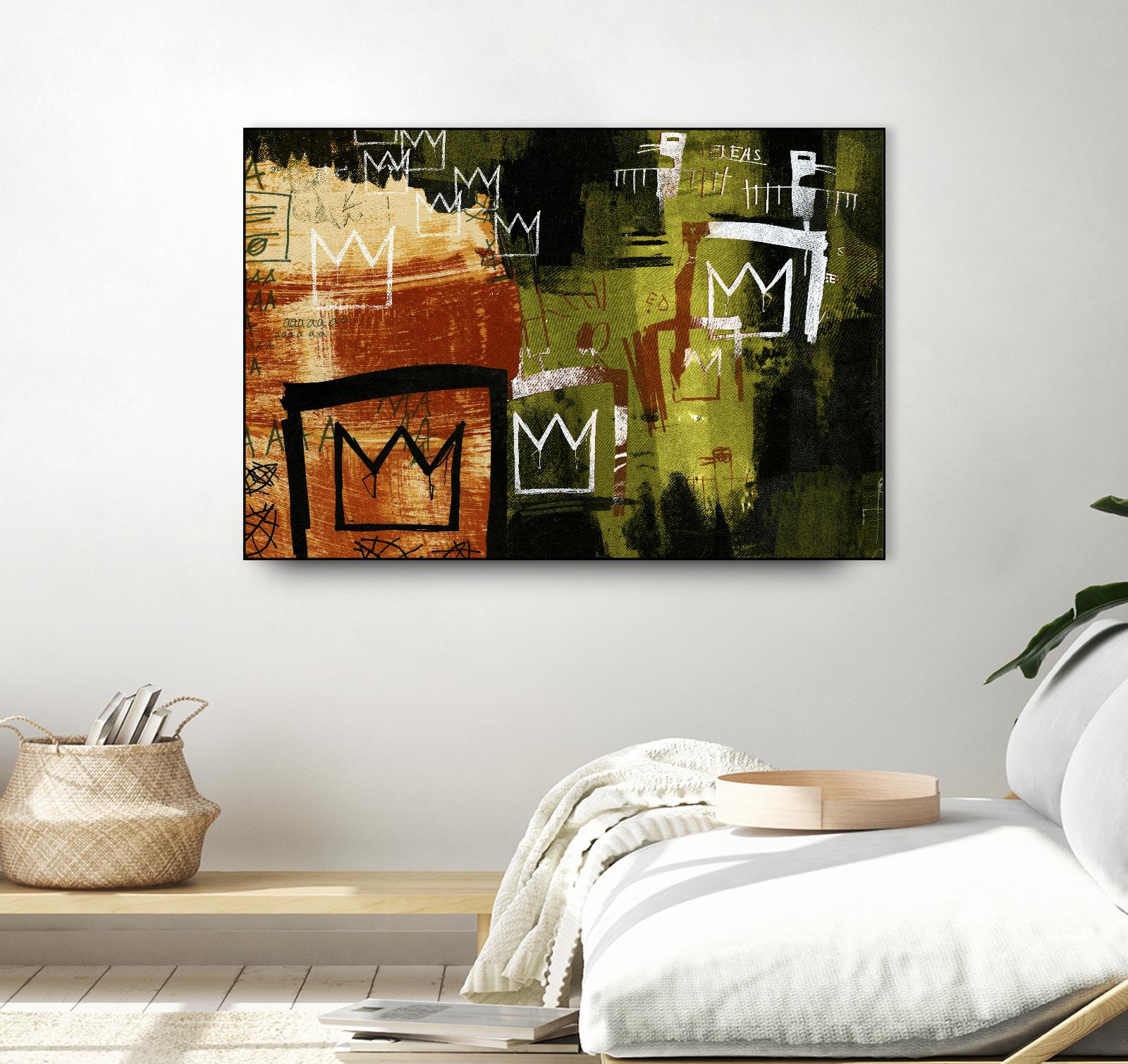 Graffiti Crowns by Tracy Hiner on GIANT ART - orange contemporary