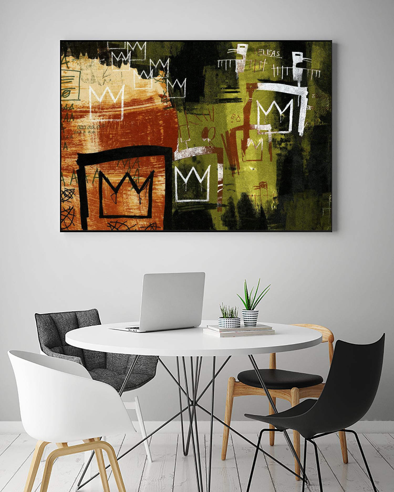 Graffiti Crowns by Tracy Hiner on GIANT ART - orange contemporary