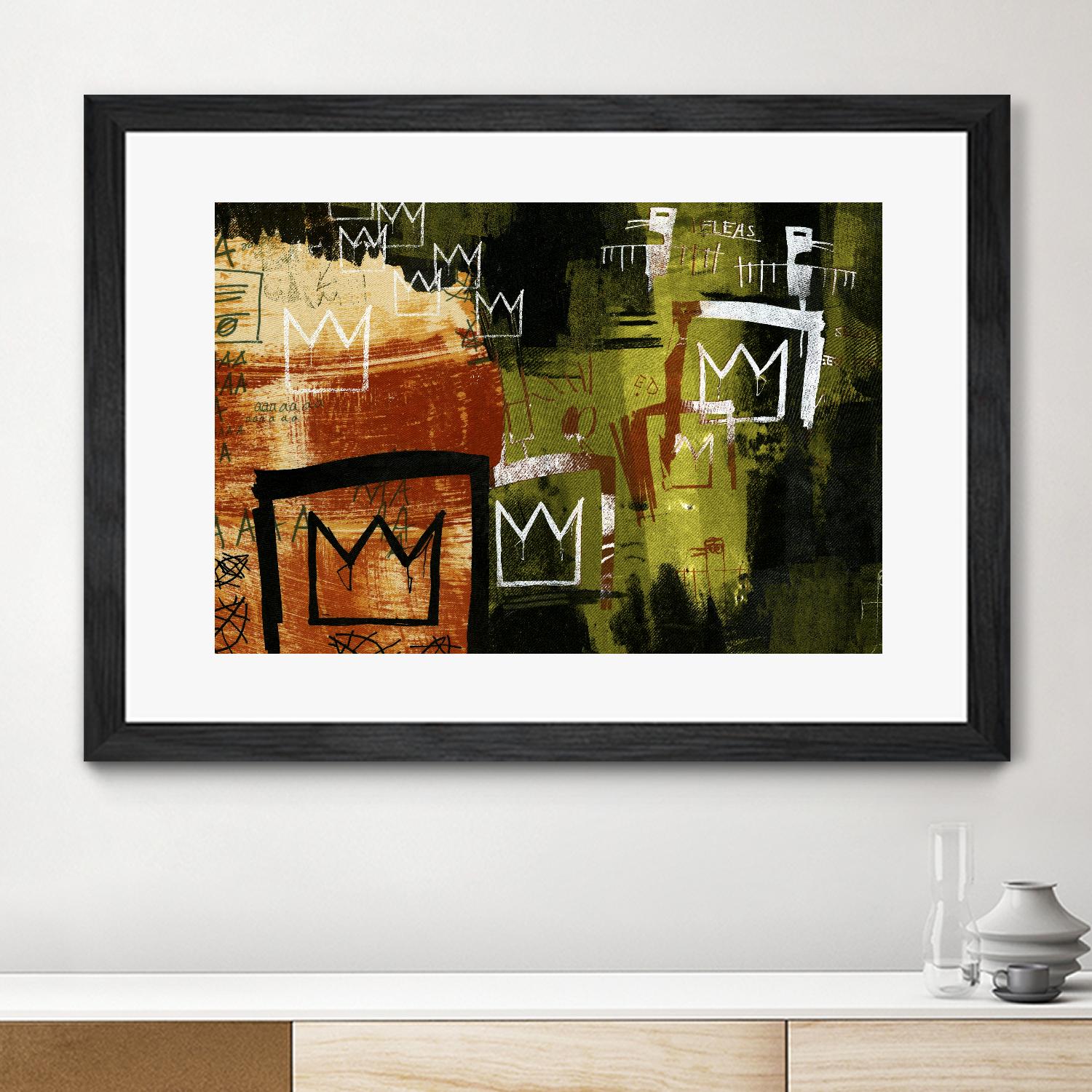 Graffiti Crowns by Tracy Hiner on GIANT ART - orange contemporary