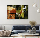 Graffiti Crowns by Tracy Hiner on GIANT ART - orange contemporary