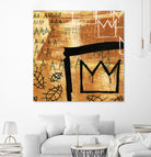 Graffiti Crowns E by Tracy Hiner on GIANT ART - black contemporary