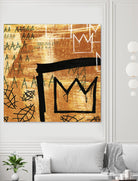 Graffiti Crowns E by Tracy Hiner on GIANT ART - black contemporary