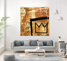 Graffiti Crowns E by Tracy Hiner on GIANT ART - black contemporary