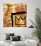 Graffiti Crowns E by Tracy Hiner on GIANT ART - black contemporary
