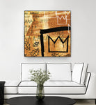 Graffiti Crowns E by Tracy Hiner on GIANT ART - black contemporary
