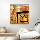 Graffiti Crowns E by Tracy Hiner on GIANT ART - black contemporary