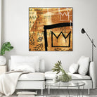 Graffiti Crowns E by Tracy Hiner on GIANT ART - black contemporary