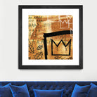Graffiti Crowns E by Tracy Hiner on GIANT ART - black contemporary