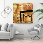Graffiti Crowns E by Tracy Hiner on GIANT ART - black contemporary