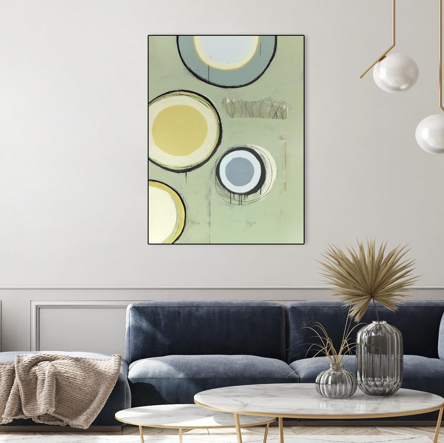 Circle Series 14 by Christopher Balder on GIANT ART - green abstract