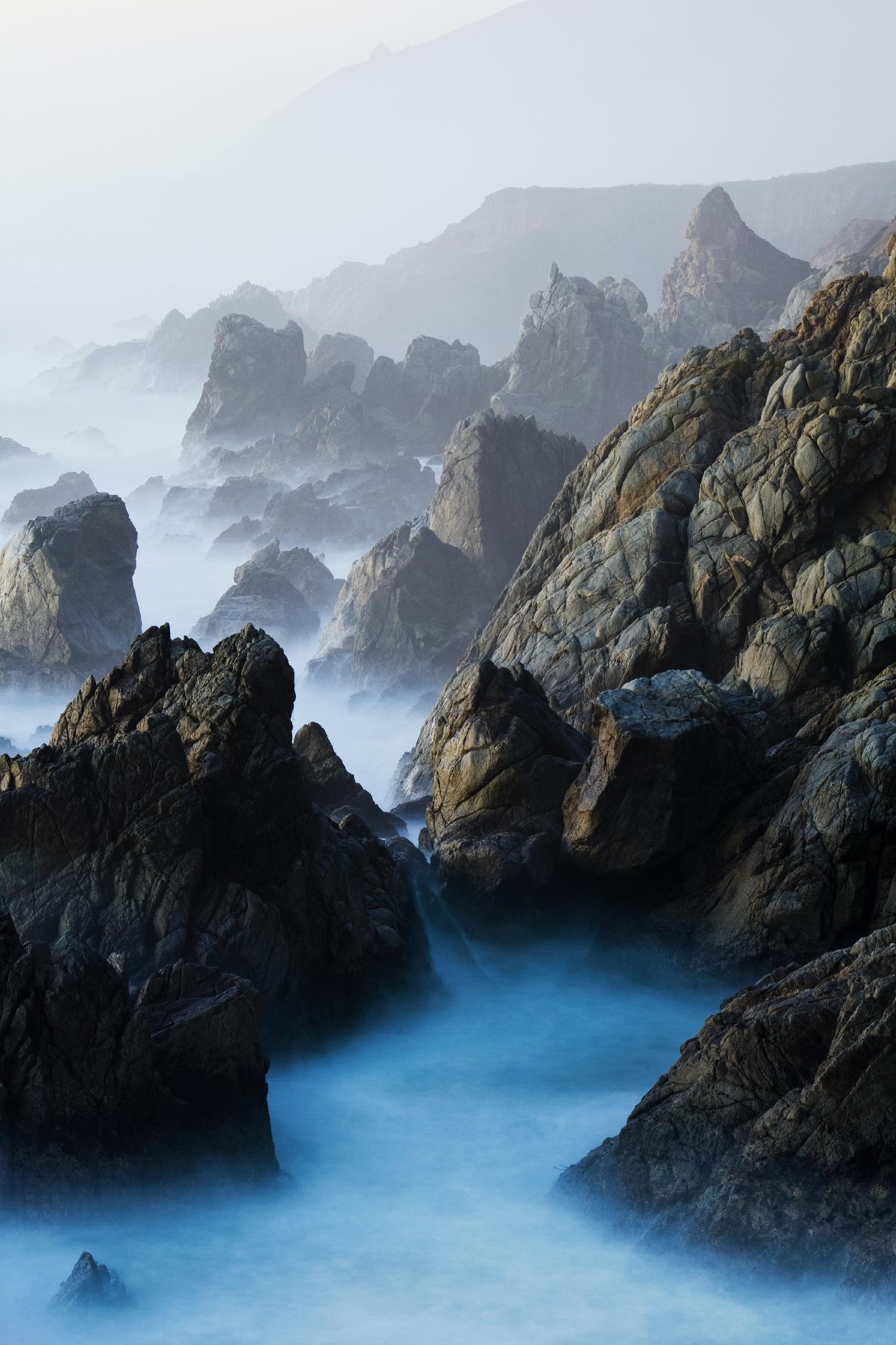 Big Sur Wave 6 by Acer Images on GIANT ART - blue landscape