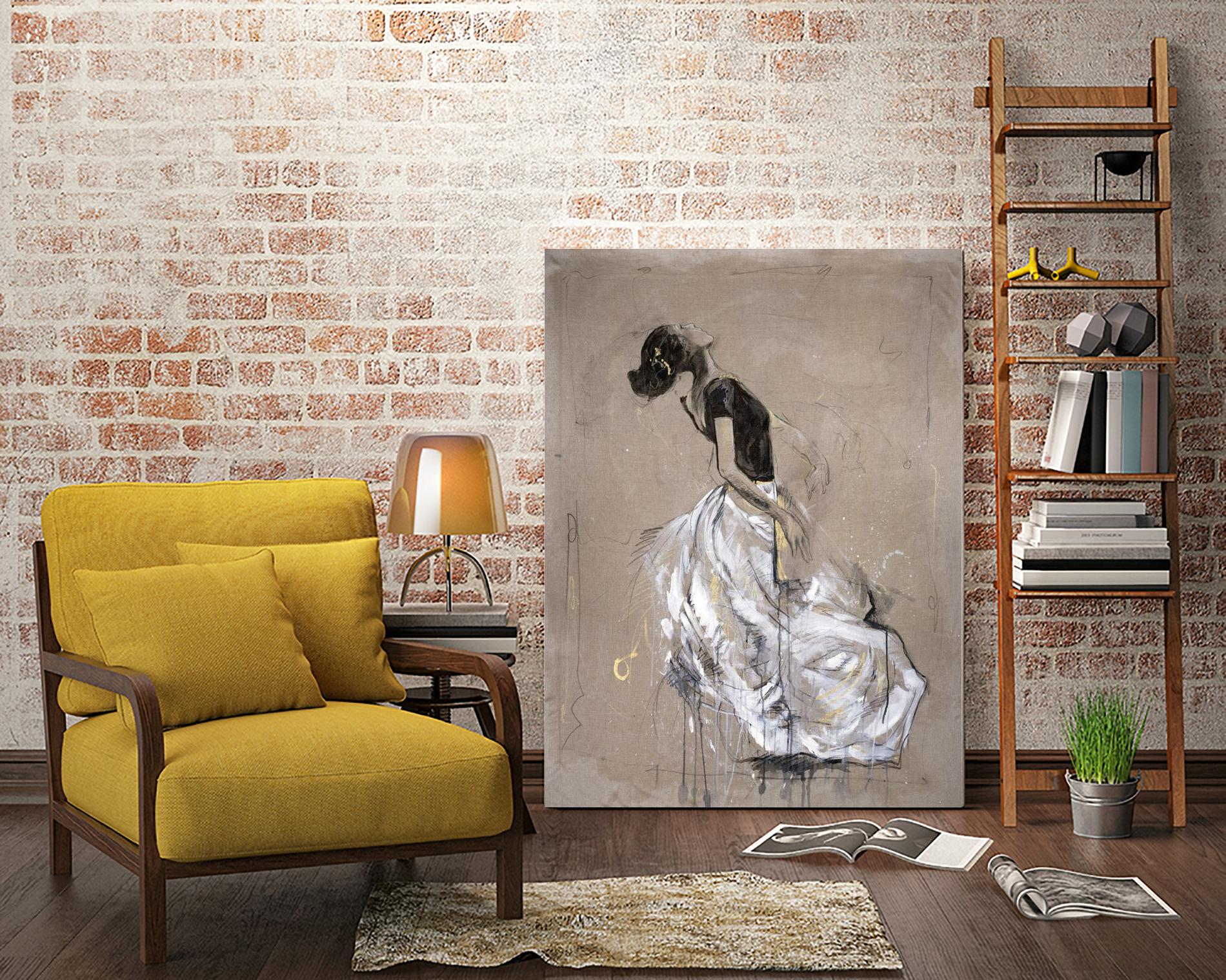 Living the Dream I by Marta Wiley on GIANT ART - white music - dance