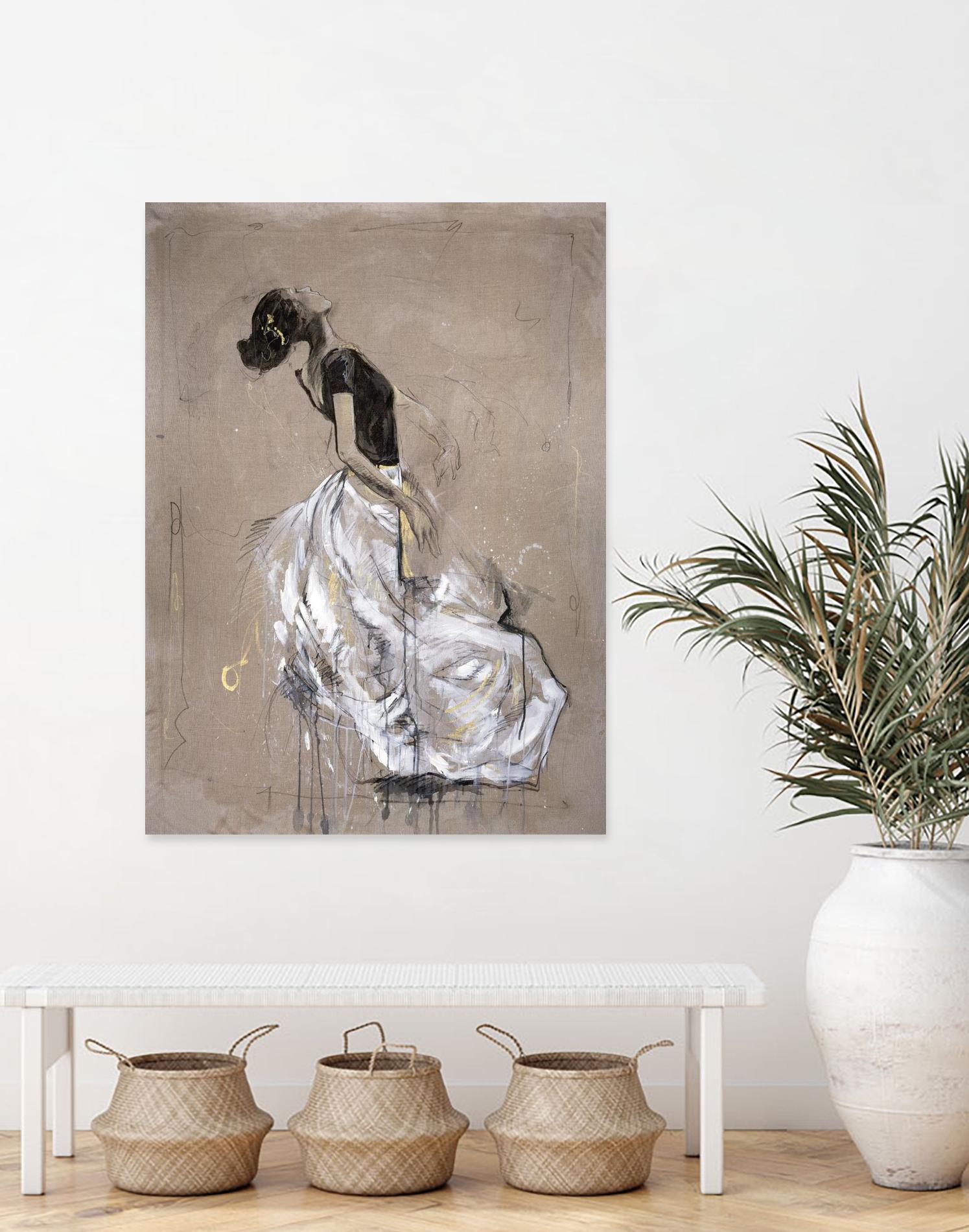 Living the Dream I by Marta Wiley on GIANT ART - white music - dance