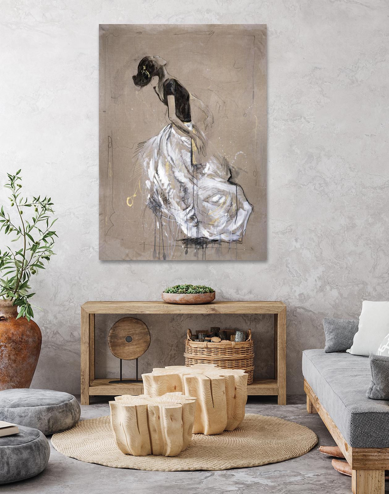 Living the Dream I by Marta Wiley on GIANT ART - white music - dance