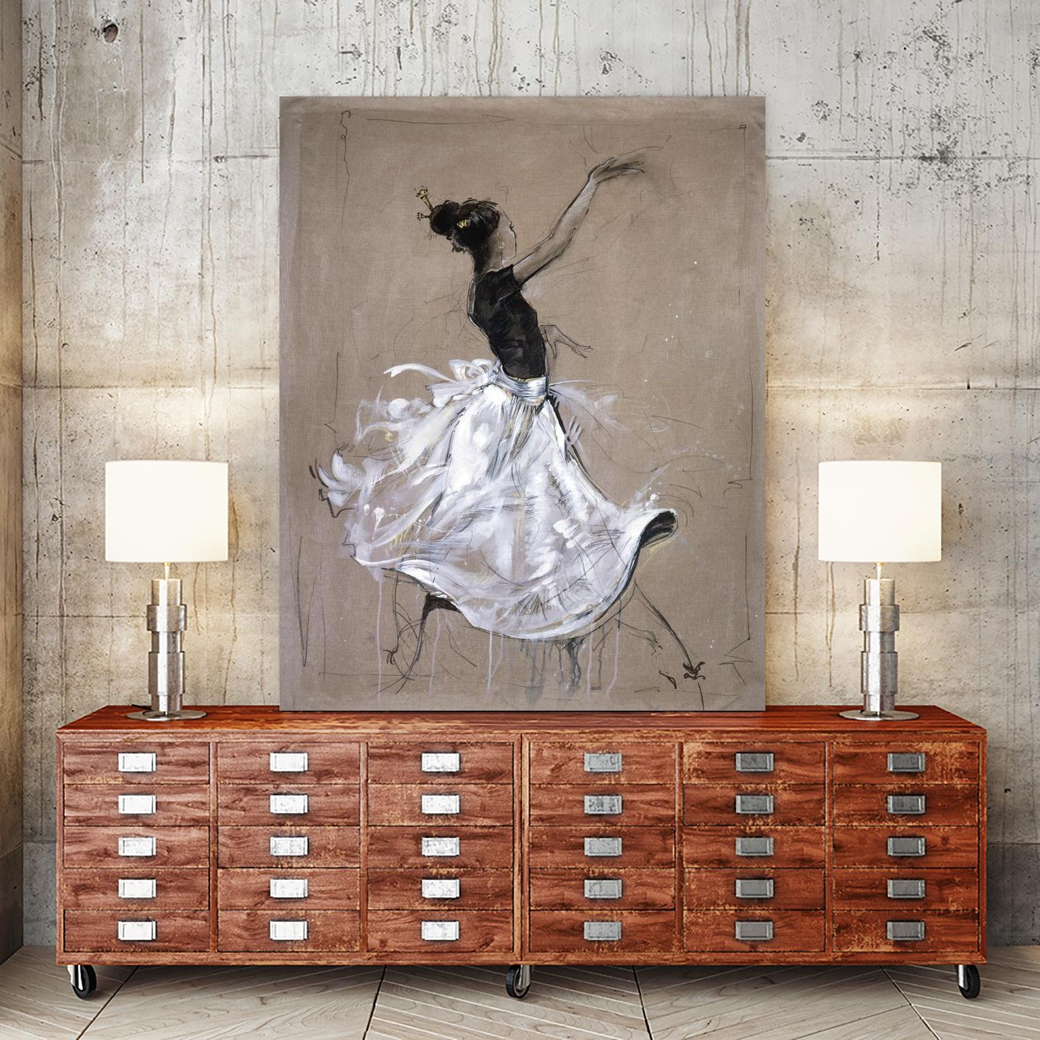 Living the Dream II by Marta Wiley on GIANT ART - white music - dance