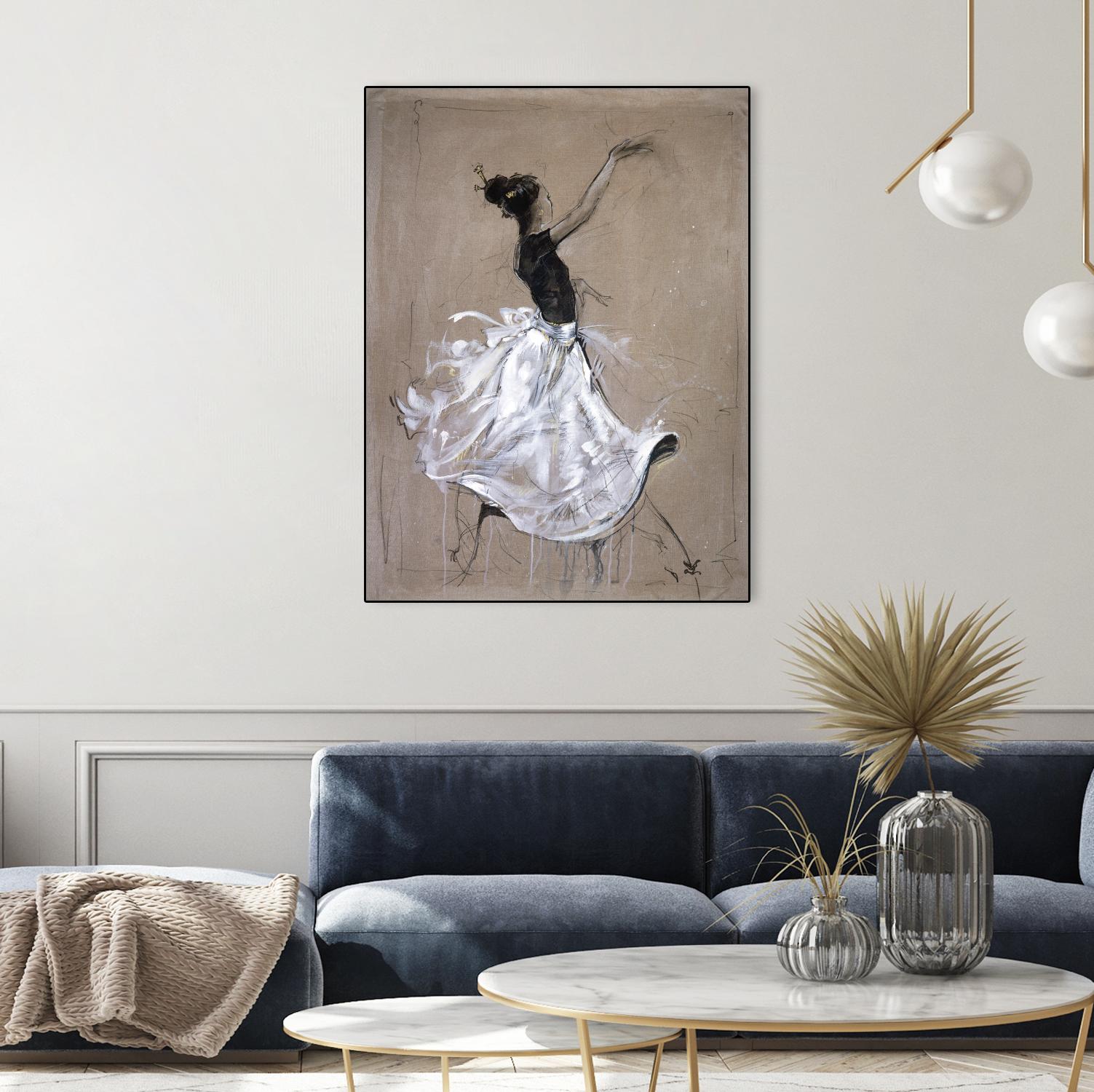 Living the Dream II by Marta Wiley on GIANT ART - white music - dance