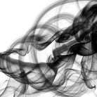 White Smoke Abstract Square by GI ArtLab on GIANT ART - black abstract