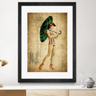 Pinup Girl in the Shade by GI ArtLab on GIANT ART - green vintage