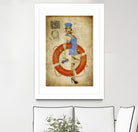 Pinup Girl Sailing by GI ArtLab on GIANT ART - red vintage
