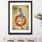 Pinup Girl Sailing by GI ArtLab on GIANT ART - red vintage