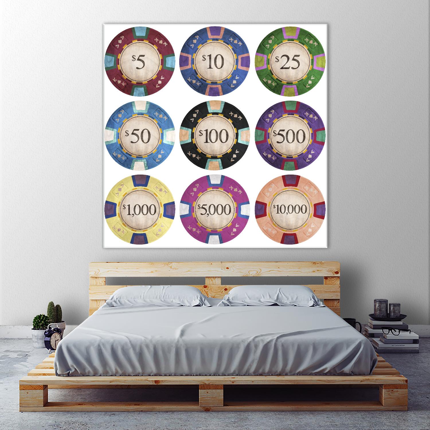 Poker Chips by GI ArtLab on GIANT ART - blue leisure