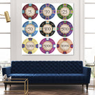 Poker Chips by GI ArtLab on GIANT ART - blue leisure