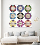 Poker Chips by GI ArtLab on GIANT ART - blue leisure
